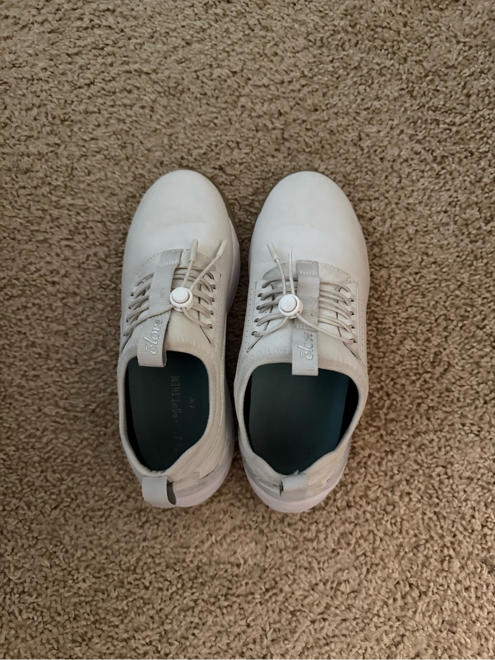 Clae Men’s White Lace-Up Minimal Sneakers with Toggle
